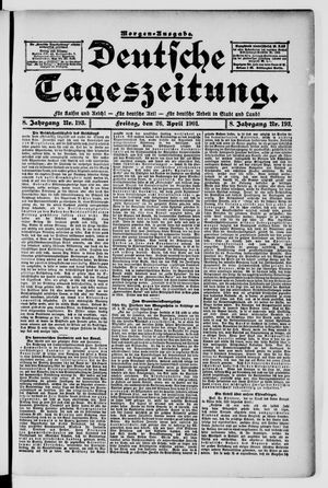 Deutsche Tageszeitung vom 26.04.1901