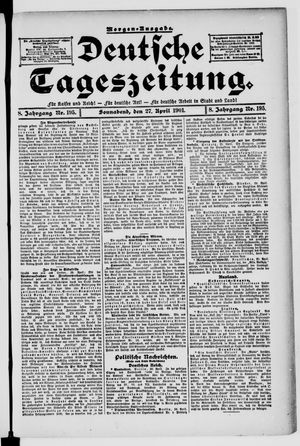 Deutsche Tageszeitung vom 27.04.1901