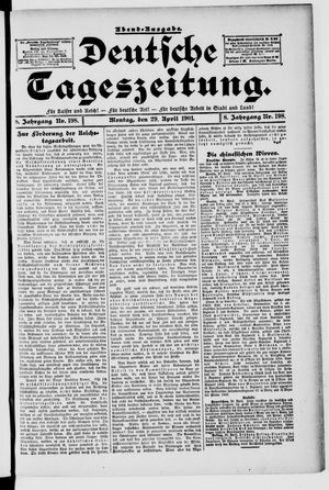 Deutsche Tageszeitung vom 29.04.1901