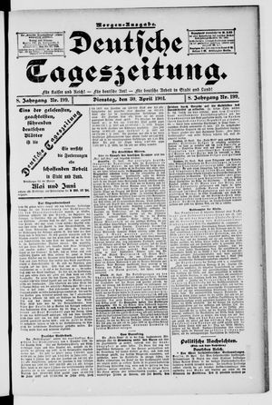 Deutsche Tageszeitung vom 30.04.1901