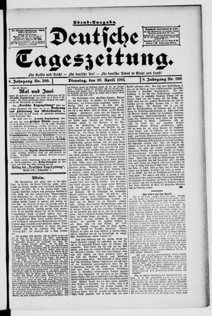 Deutsche Tageszeitung vom 30.04.1901