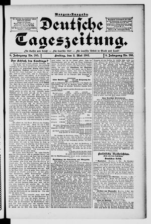 Deutsche Tageszeitung vom 03.05.1901