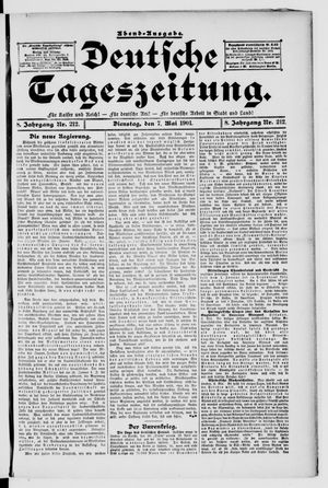 Deutsche Tageszeitung vom 07.05.1901