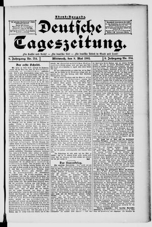 Deutsche Tageszeitung vom 08.05.1901