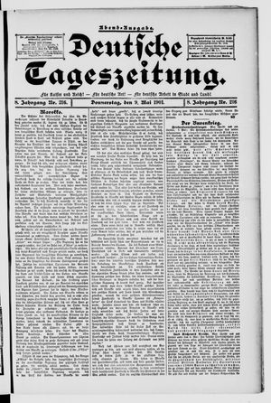 Deutsche Tageszeitung vom 09.05.1901