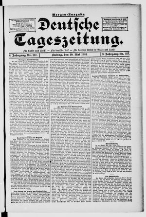Deutsche Tageszeitung vom 10.05.1901