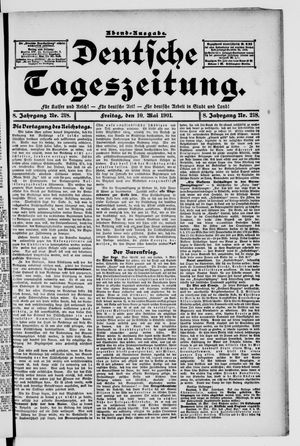 Deutsche Tageszeitung vom 10.05.1901