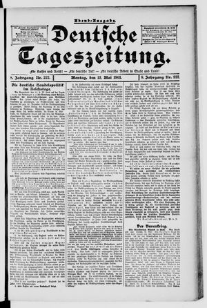 Deutsche Tageszeitung vom 13.05.1901