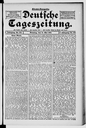 Deutsche Tageszeitung vom 14.05.1901