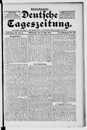 Deutsche Tageszeitung vom 15.05.1901
