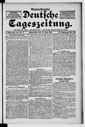 Deutsche Tageszeitung vom 18.05.1901