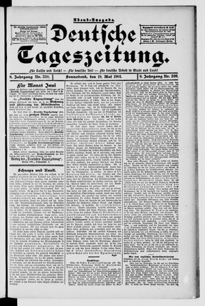 Deutsche Tageszeitung vom 18.05.1901