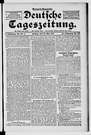 Deutsche Tageszeitung vom 24.05.1901