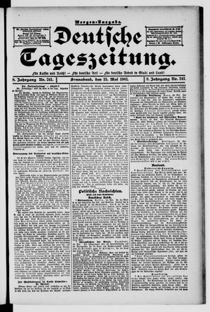 Deutsche Tageszeitung vom 25.05.1901