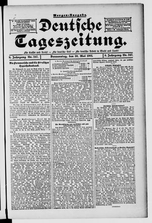 Deutsche Tageszeitung vom 30.05.1901