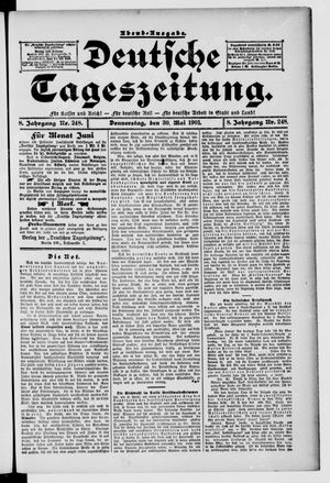 Deutsche Tageszeitung vom 30.05.1901
