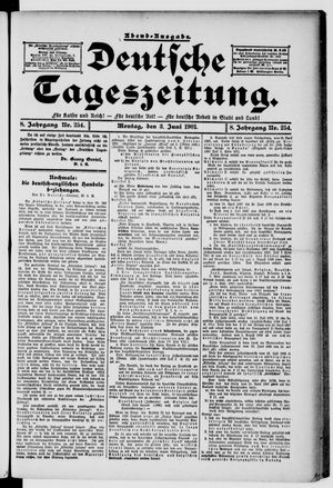 Deutsche Tageszeitung vom 03.06.1901