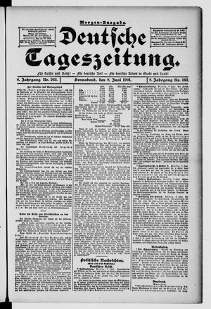 Deutsche Tageszeitung vom 08.06.1901