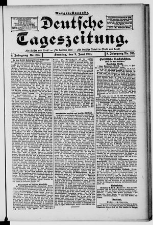 Deutsche Tageszeitung vom 09.06.1901