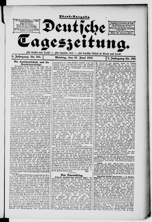 Deutsche Tageszeitung vom 10.06.1901