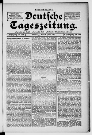 Deutsche Tageszeitung vom 11.06.1901