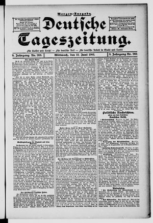 Deutsche Tageszeitung vom 12.06.1901