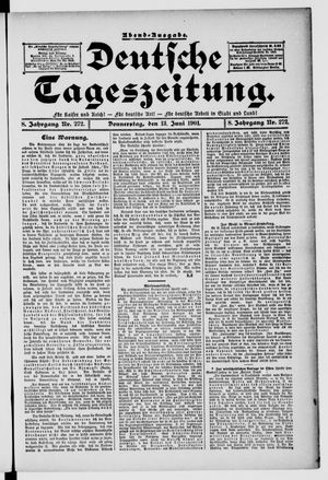 Deutsche Tageszeitung vom 13.06.1901