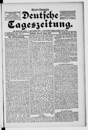 Deutsche Tageszeitung vom 14.06.1901