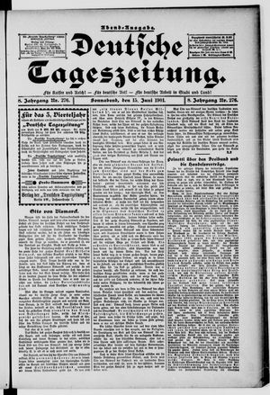 Deutsche Tageszeitung vom 15.06.1901