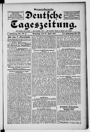 Deutsche Tageszeitung vom 18.06.1901