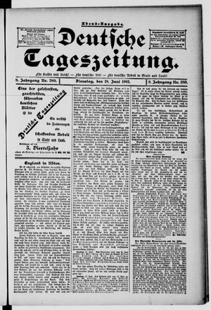 Deutsche Tageszeitung vom 18.06.1901