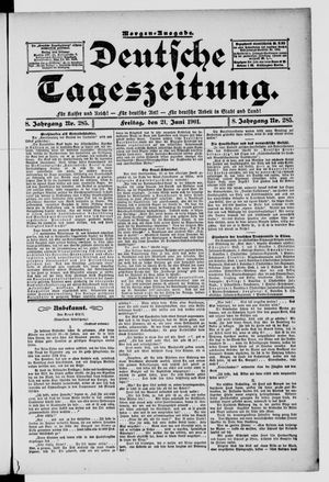 Deutsche Tageszeitung vom 21.06.1901