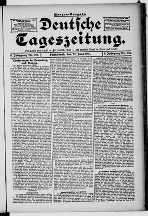 Deutsche Tageszeitung vom 22.06.1901