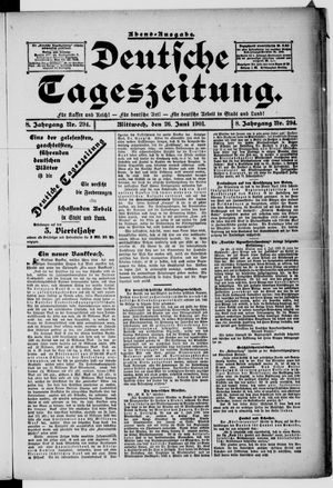 Deutsche Tageszeitung vom 26.06.1901