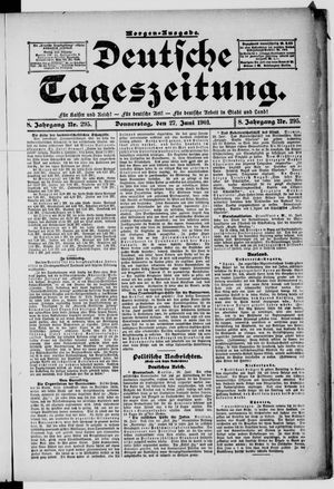 Deutsche Tageszeitung vom 27.06.1901