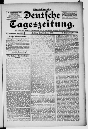 Deutsche Tageszeitung vom 28.06.1901