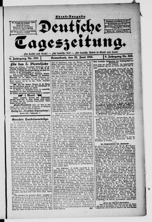 Deutsche Tageszeitung vom 29.06.1901