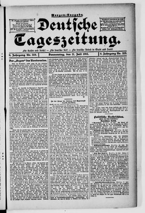 Deutsche Tageszeitung vom 11.07.1901