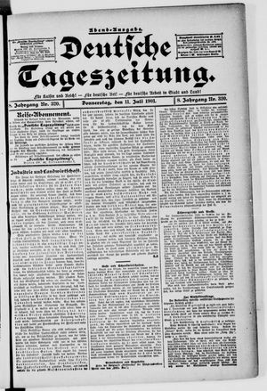 Deutsche Tageszeitung vom 11.07.1901