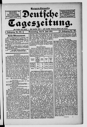 Deutsche Tageszeitung vom 18.07.1901