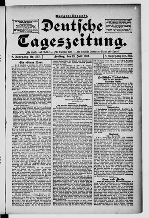Deutsche Tageszeitung vom 19.07.1901