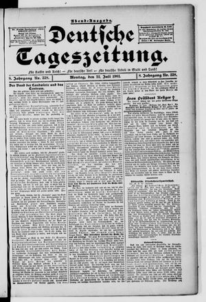 Deutsche Tageszeitung vom 22.07.1901