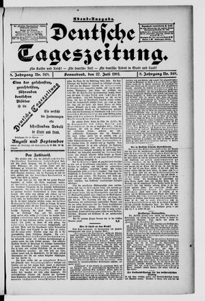 Deutsche Tageszeitung vom 27.07.1901