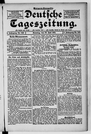 Deutsche Tageszeitung vom 28.07.1901