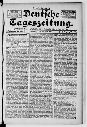 Deutsche Tageszeitung vom 29.07.1901