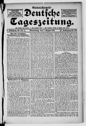 Deutsche Tageszeitung vom 01.08.1901
