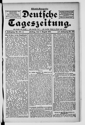 Deutsche Tageszeitung vom 02.08.1901