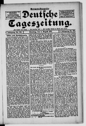 Deutsche Tageszeitung vom 04.08.1901