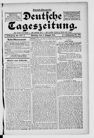 Deutsche Tageszeitung vom 05.08.1901
