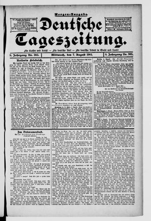 Deutsche Tageszeitung vom 07.08.1901